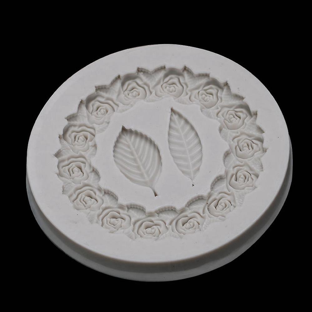 2pcs Rosette Leaves Silicone Mold Cake Diy Sugar Baking Mold