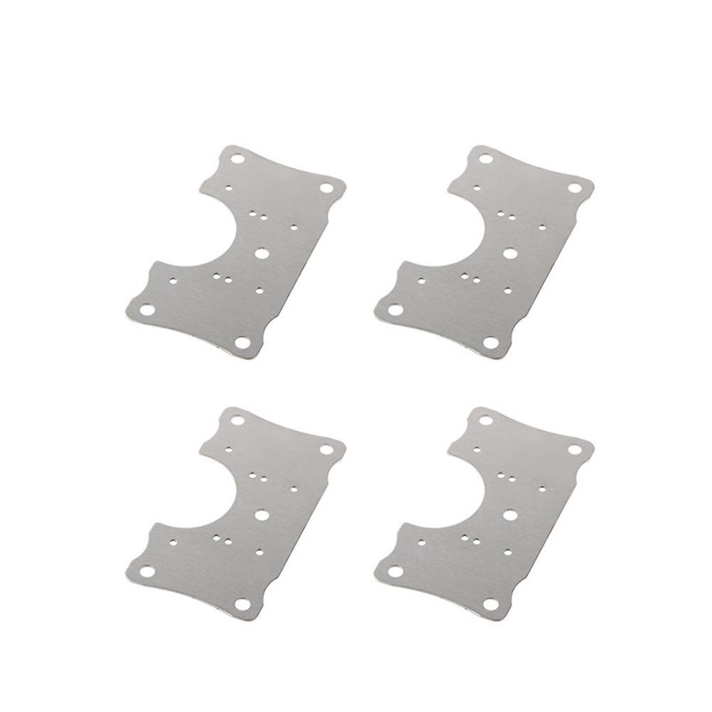 4 Pcs Hinge Repair Plate Door Stainless Steel Bracket for Furniture