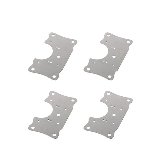 4 Pcs Hinge Repair Plate Door Stainless Steel Bracket for Furniture