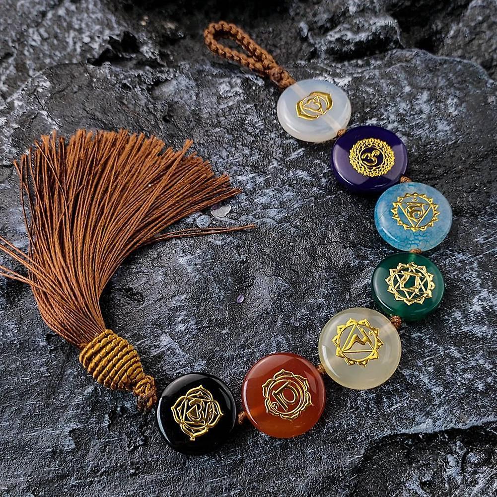 7 Chakra Hanging Ornament Reiki Healing Energy Balance Amulet