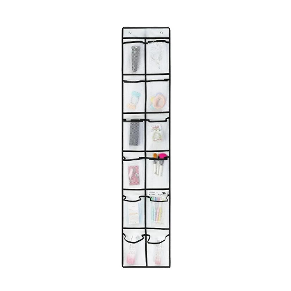 12 Large Mesh Pocket Hanging Shoe Organiser Rack Wall Bag Room -b