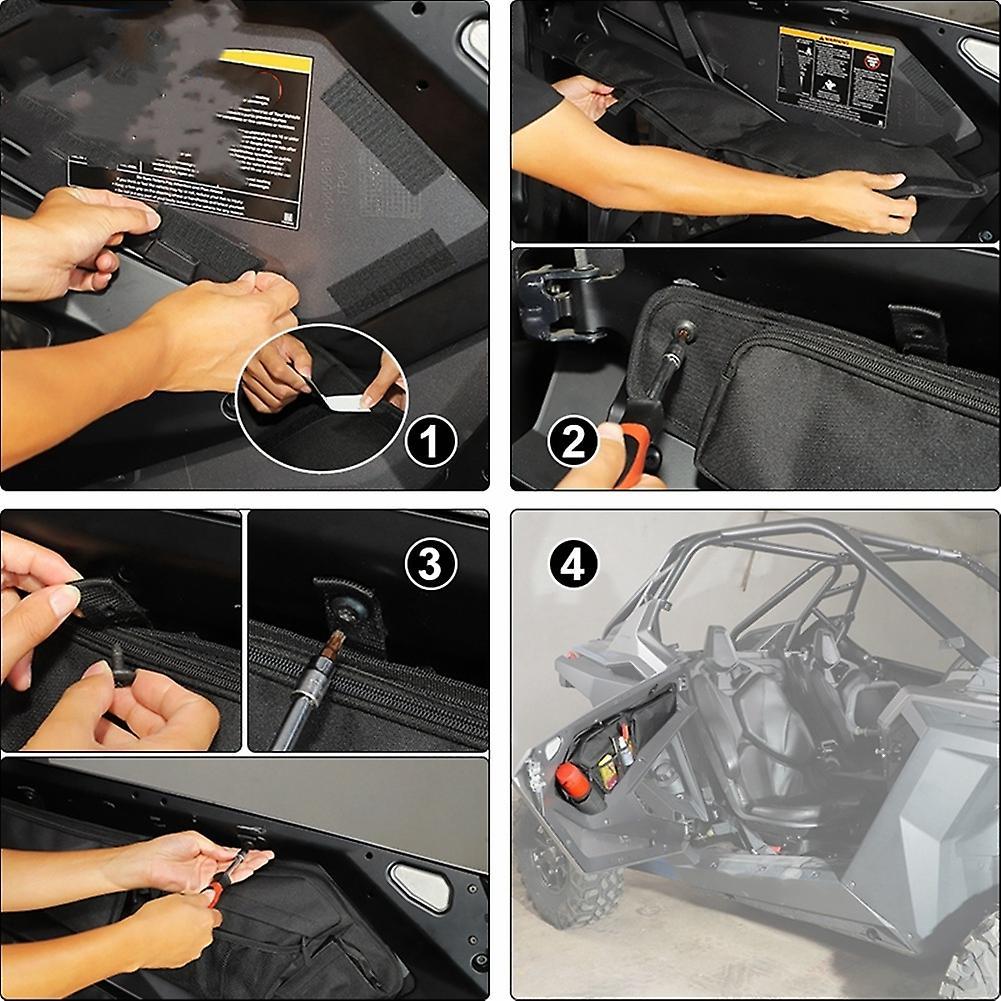 Rzr Pro Xp Door Bags, Rzr Storage Bag with Wear Resistant Zippers