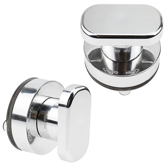 Suction Cup Handle Door 2 Pieces Fridge Glass Mobility Handle Silver