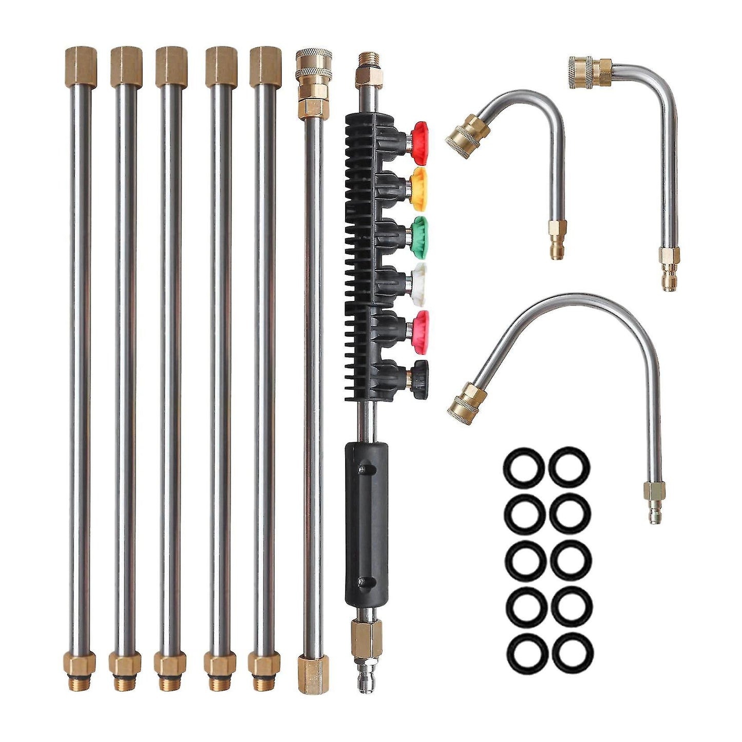 Pressure Washer Extension Wand,washer Lance with 5 Spray Nozzle Tips
