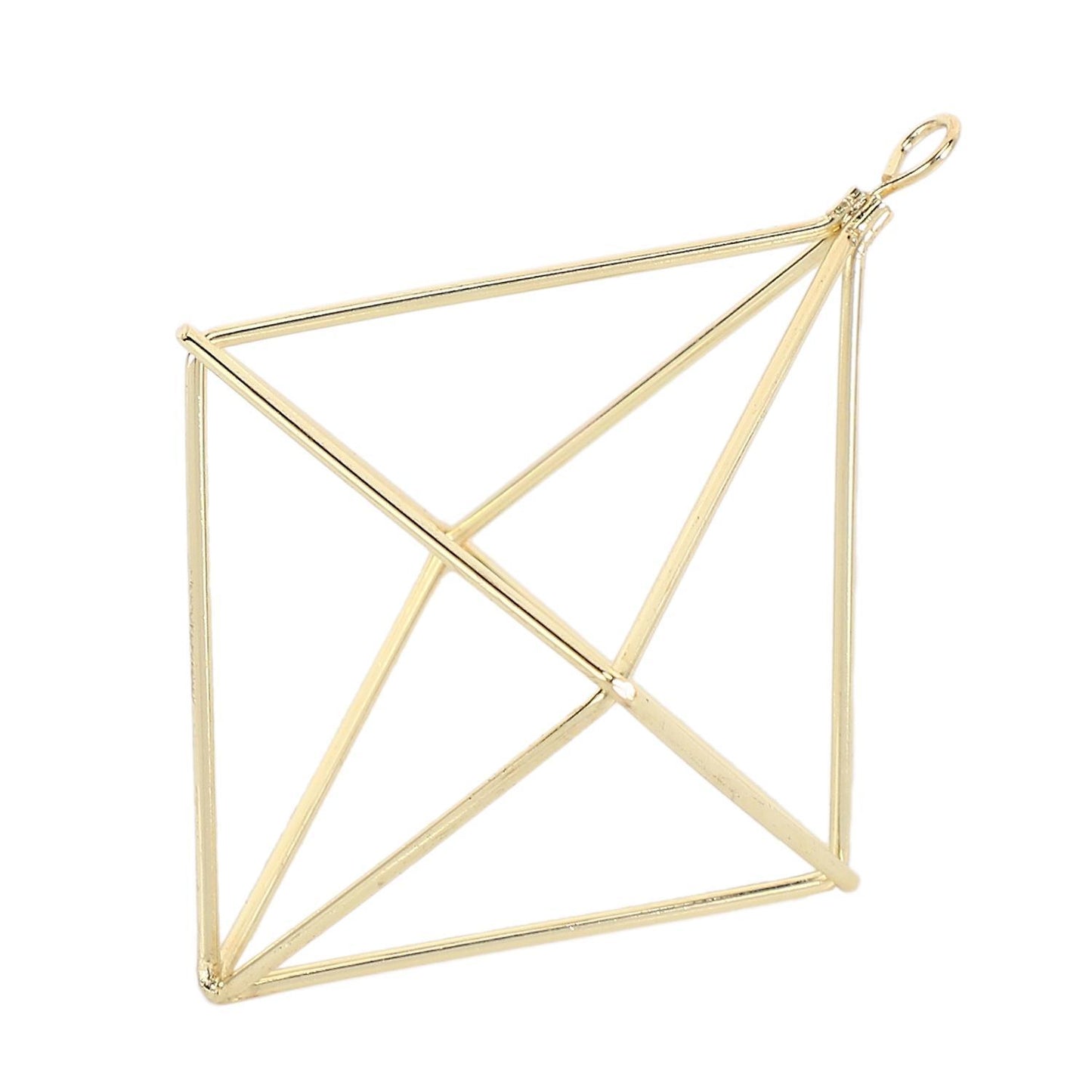 Freestanding Geometric Swing Iron Plants Holder Triangular Rack Gold