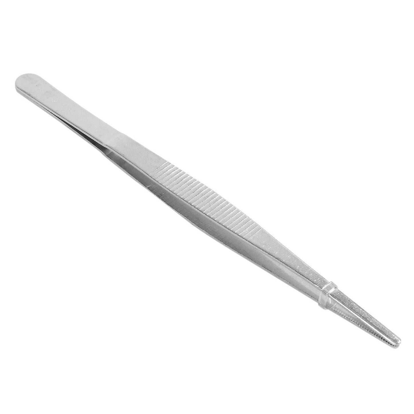 Industries Round Tip Straight Anti-static Tweezers Black 10pcs