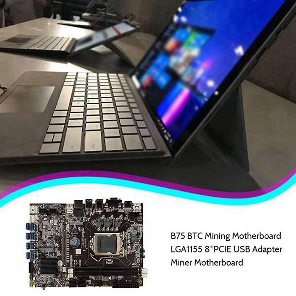 B75 Eth Mining Motherboard+cpu+128g Msata Ssd+2 X 8g Ddr3 1600mhz