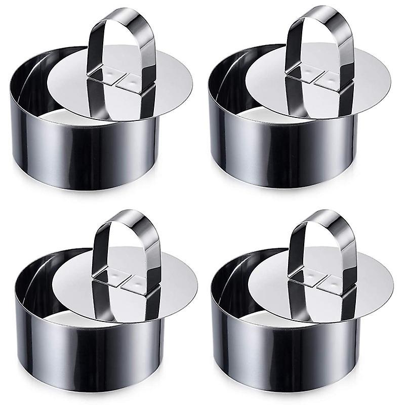 Cake Ring Cake Mold Round Stainless Steel Pastry Rings 4 Pieces