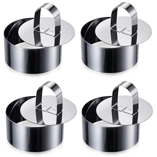 Cake Ring Cake Mold Round Stainless Steel Pastry Rings 4 Pieces