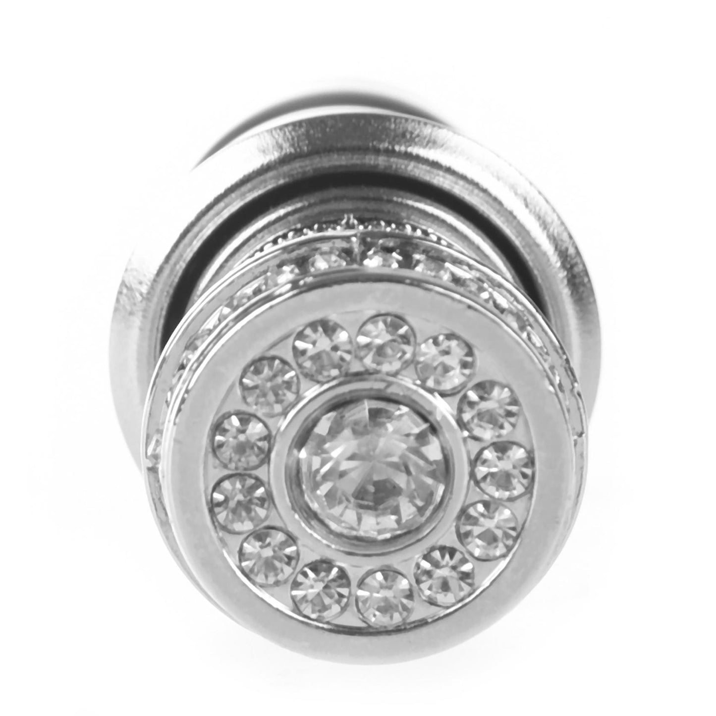 2x 12v Auto Crystal Rhinestones Car Cigarette Lighter Ignition Silver