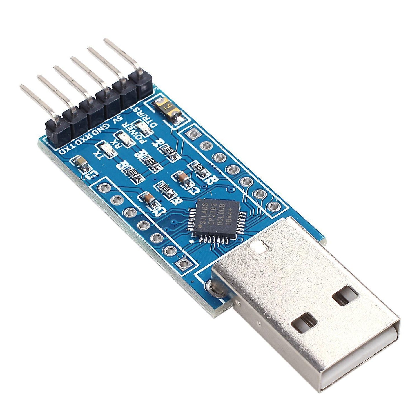 Cp2102 Usb 2.0 to Uart Ttl 6pin Serial Converter Adapter Blue+silver