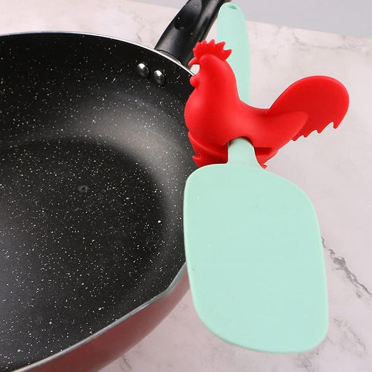 2pcs Splashproof Lid Holder Silicone Cooking Assistant Decoration