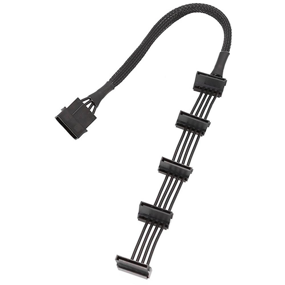 2pcs Sata Splitter 4-pin Ide 1 to 5 Sata Power Cable for Pc Server