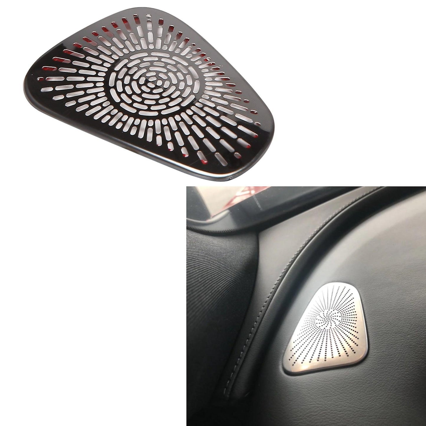 Car Dashboard Horn Cover Center Console Speaker Cover Trim Black