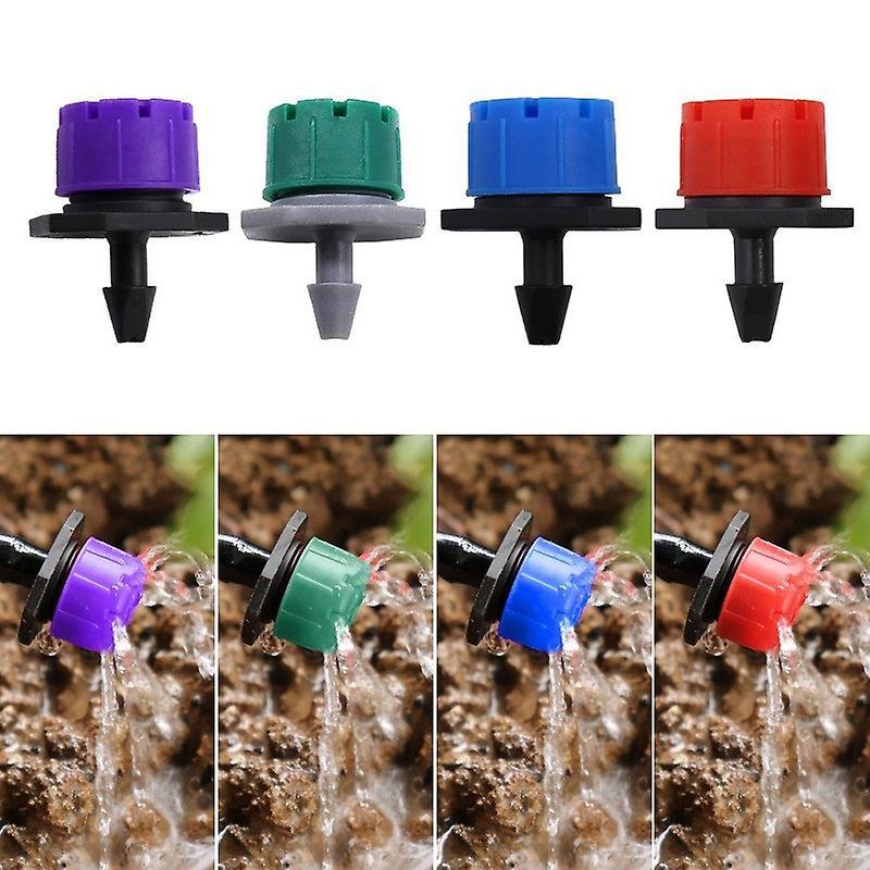 100 Pcs Adjustable Irrigation Drippers for Watering System - Red