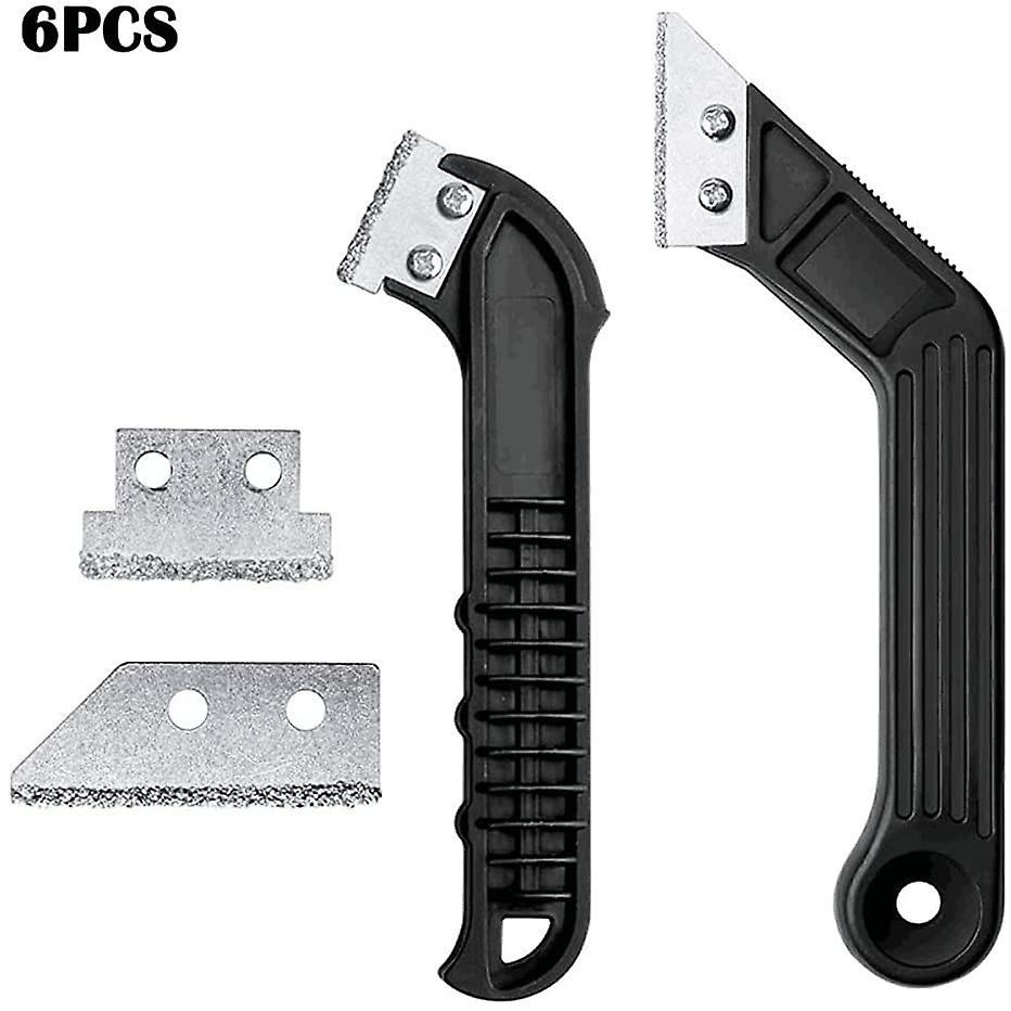 2 Pcs Grout Remover Grout Scraping Rake Tool with 8 Blades Tungsten
