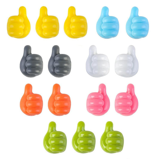 16pcs Creative Self Adhesive Multifunctional Thumb Wall Hook