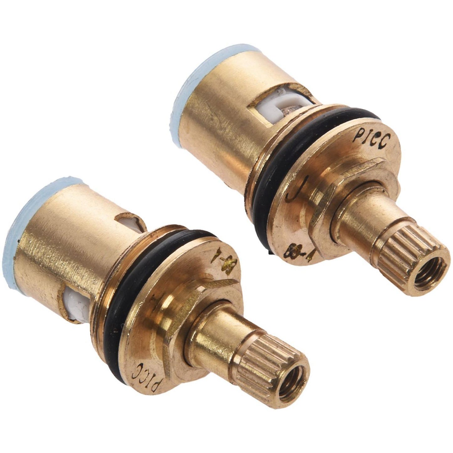 2 Pcs 1/2 Inch 20 Teeth Ceramic Disc Turn Valve Replacement Hot Cold