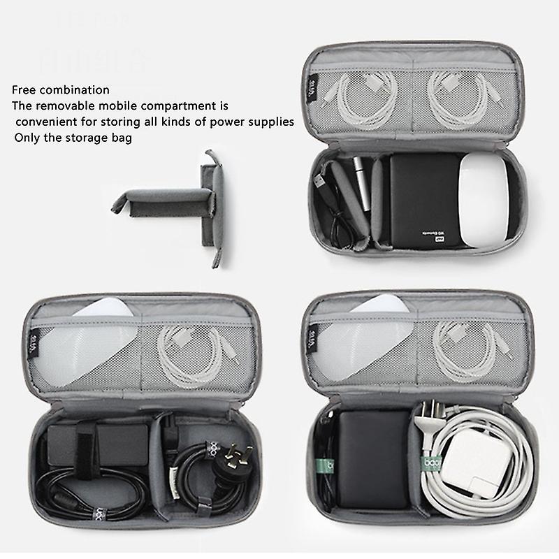 Boona Portable Multi-function Storage Bag for Laptop Adapter,black