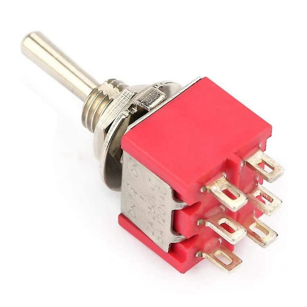 10 Pieces Of Toggle Switch On-off-on 3 Position Toggle Switch Dpdt