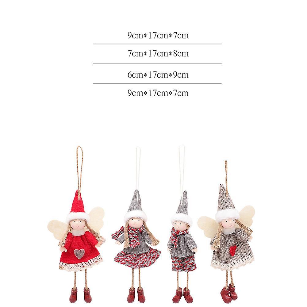 Angel Doll Ornaments Merry Christmas Decorations Gray Skirt Girl