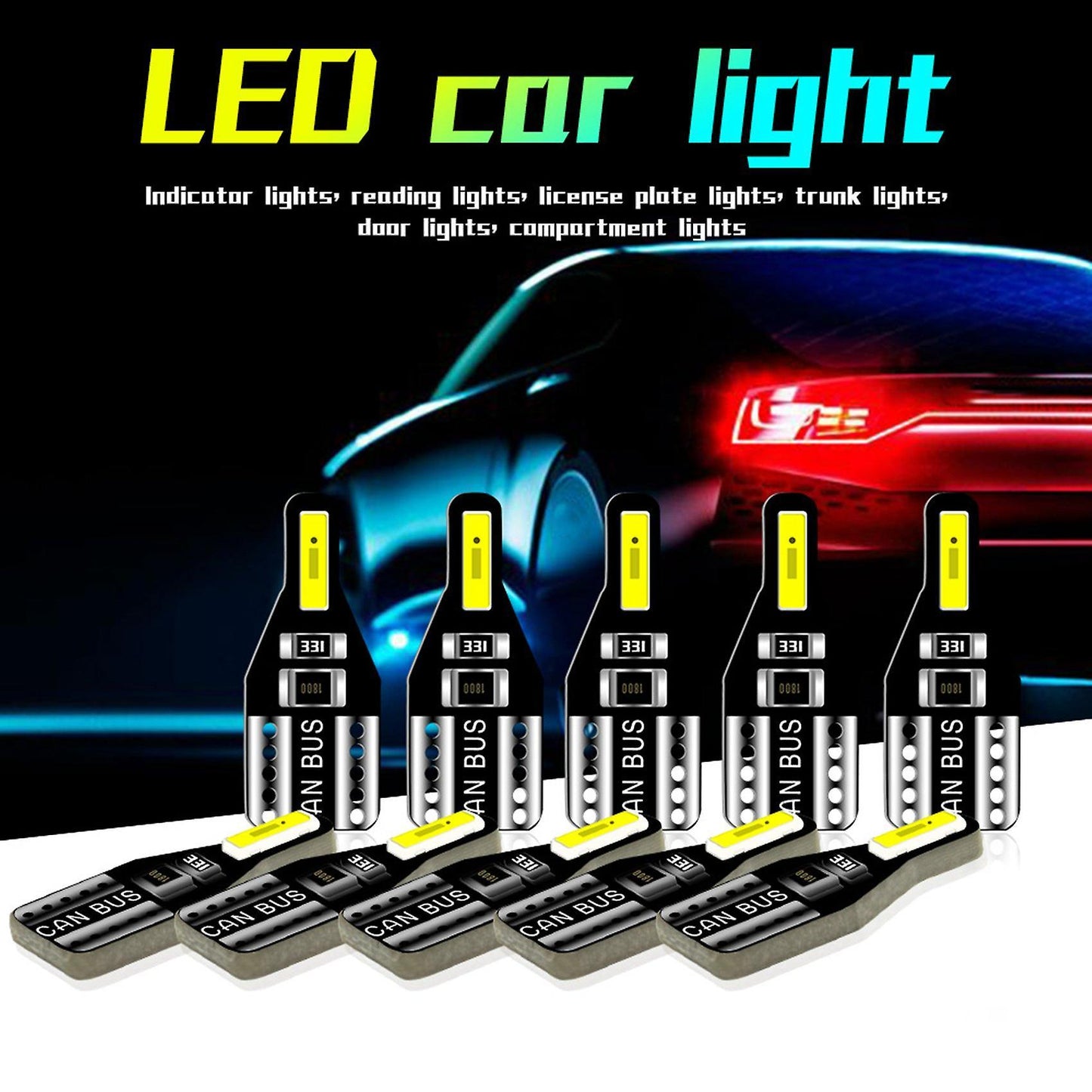 20pcs T10 W5w Led Car Bulb for Toyota Avensis Rav4 Opel Astra Mokka