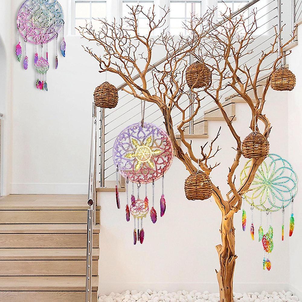 3pcs Diy Crystal Epoxy Mould Hanging Wall Decoration Silicone Mould D