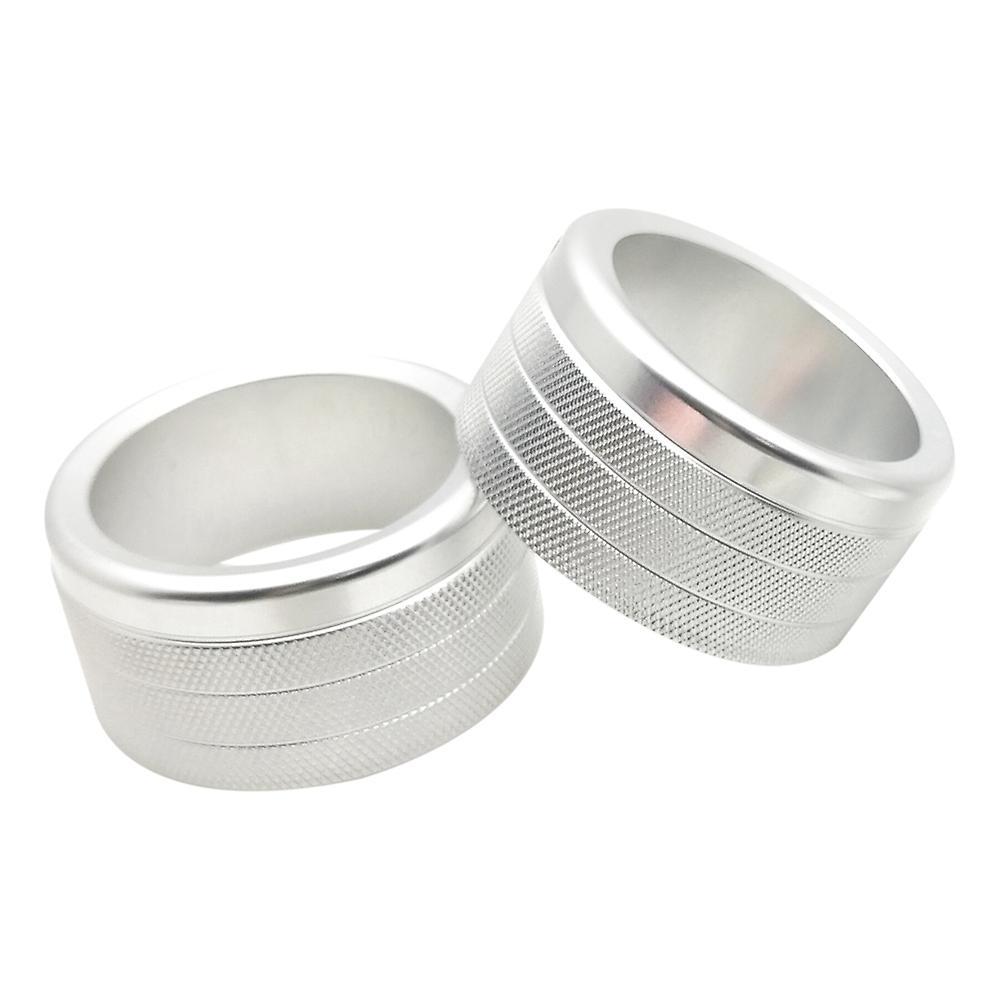 2pcs for Toyota Tundra 2014-2021 Air Conditioner Knob Cover, Silver