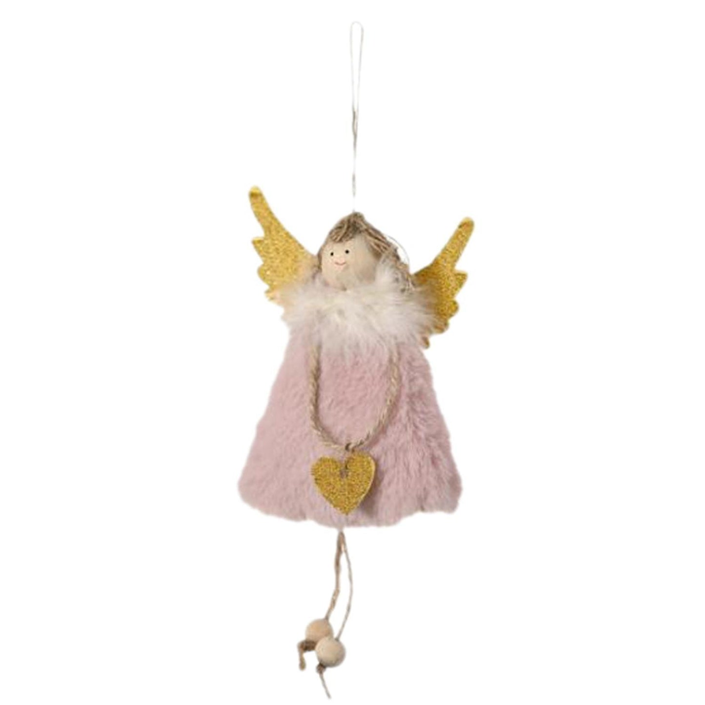 Christmas Angel Doll Hanging Ornaments Xmas Tree Decor Pink