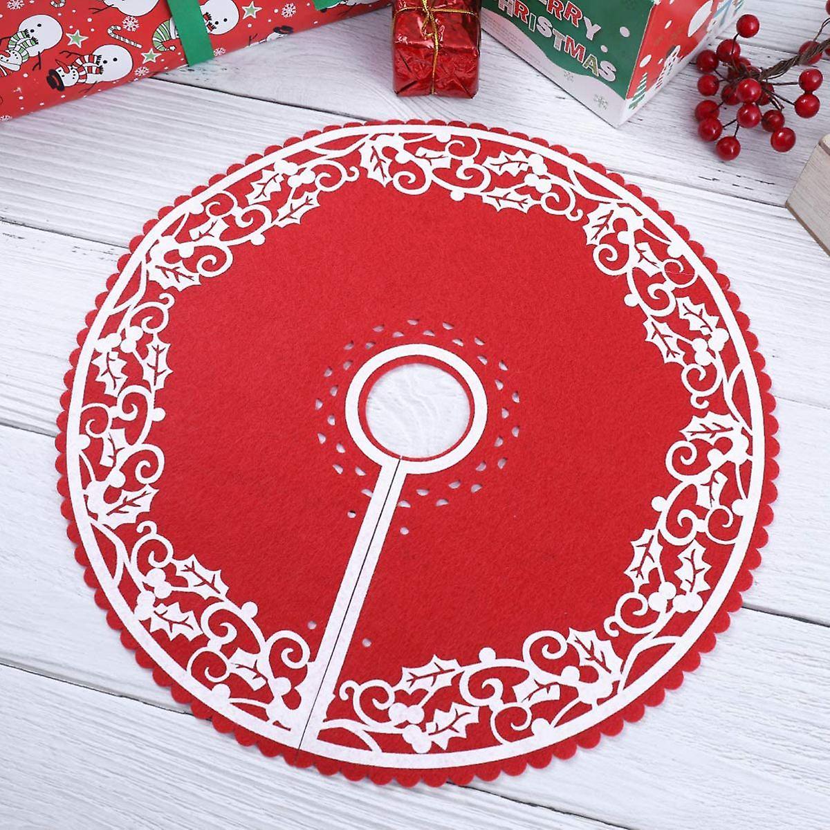 2 Pcs Christmas Tree Skirt - for New Year Party Xmas Decoration