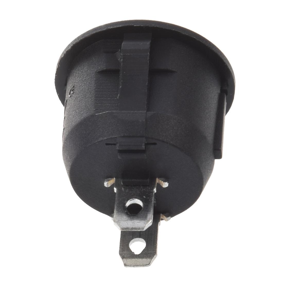 10pcs Ac 6a 10a 250v On Off Snap In Spst Round Boat Rocker Switch Black