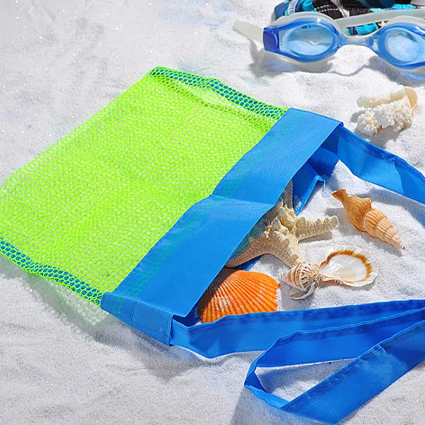 Large Capacity Sand Free Mesh Bag Children's Beach Toy Storage Bag