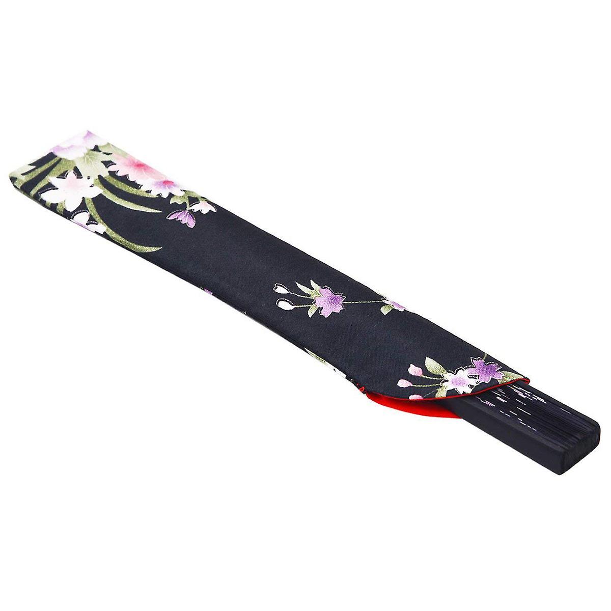 Handmade Bamboo Silk 8.27 Inch(21cm)fan with Silk Pouches/ Wrapping