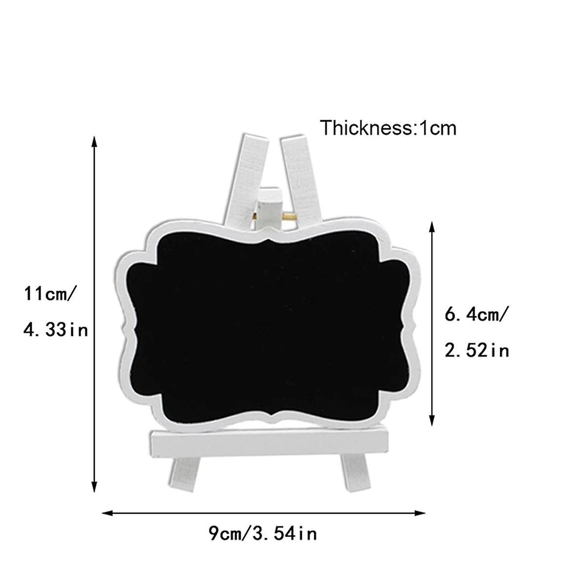10pcs Wooden Clover Easel Blackboard Hollowed Carvings Ornaments