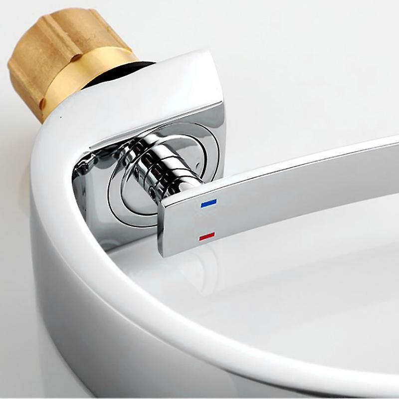 Spout Mixer Faucet Kitchen Bathroom Faucet Single Hole Wall Silver