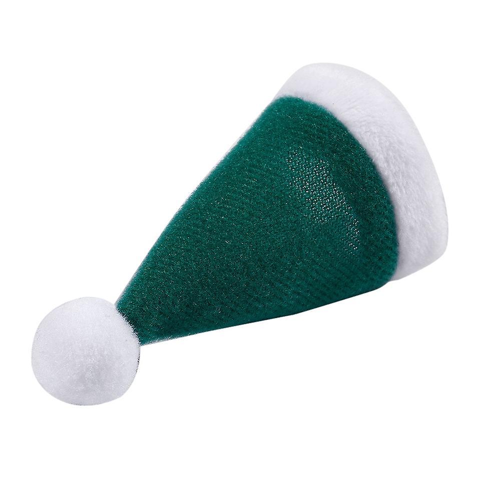 10pcs/set Mini Christmas Hat Santa Claus Hat Gift Caps Green 2