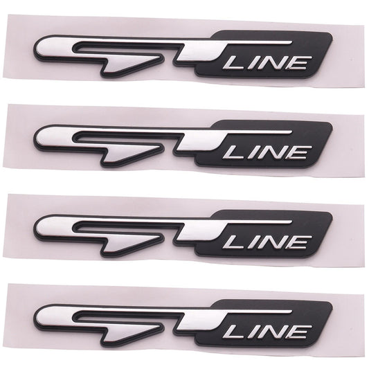 4x 3d Car Letters Sticker for Kia Rear Trunk Fender Stickers Gt Line