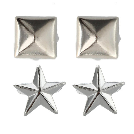 100pcs Silver Square Rivets for Bag Decoration 6mm