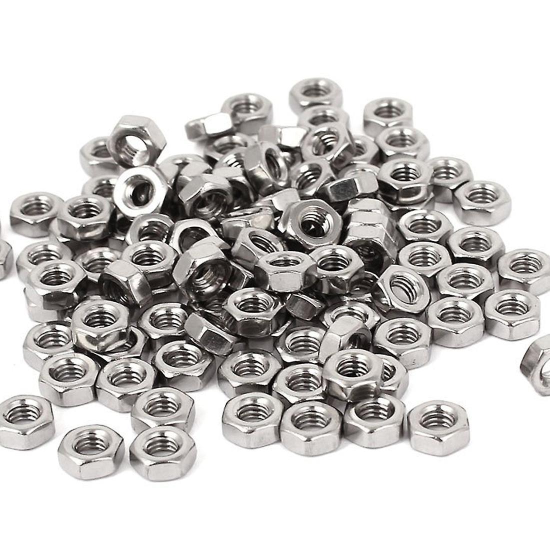 Metric M4 Hex Nut 304 Stainless Steel Fastener Din 934 100pcs