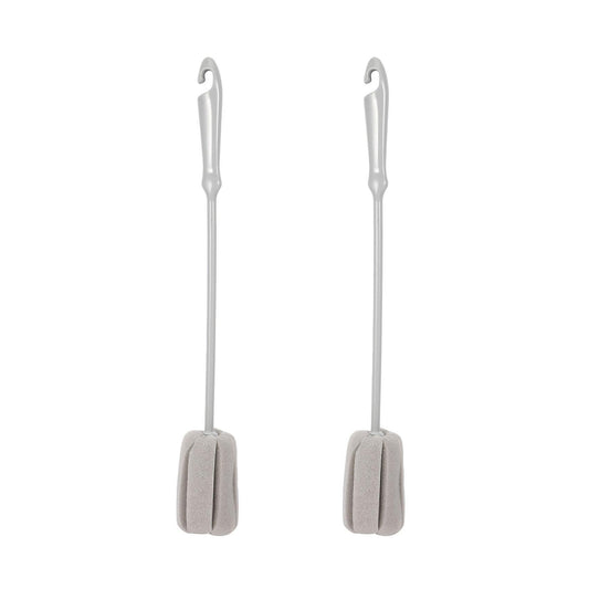 2pc Sponge Brush Milk Bottle Cup Cup Brush Plastic Long Handle