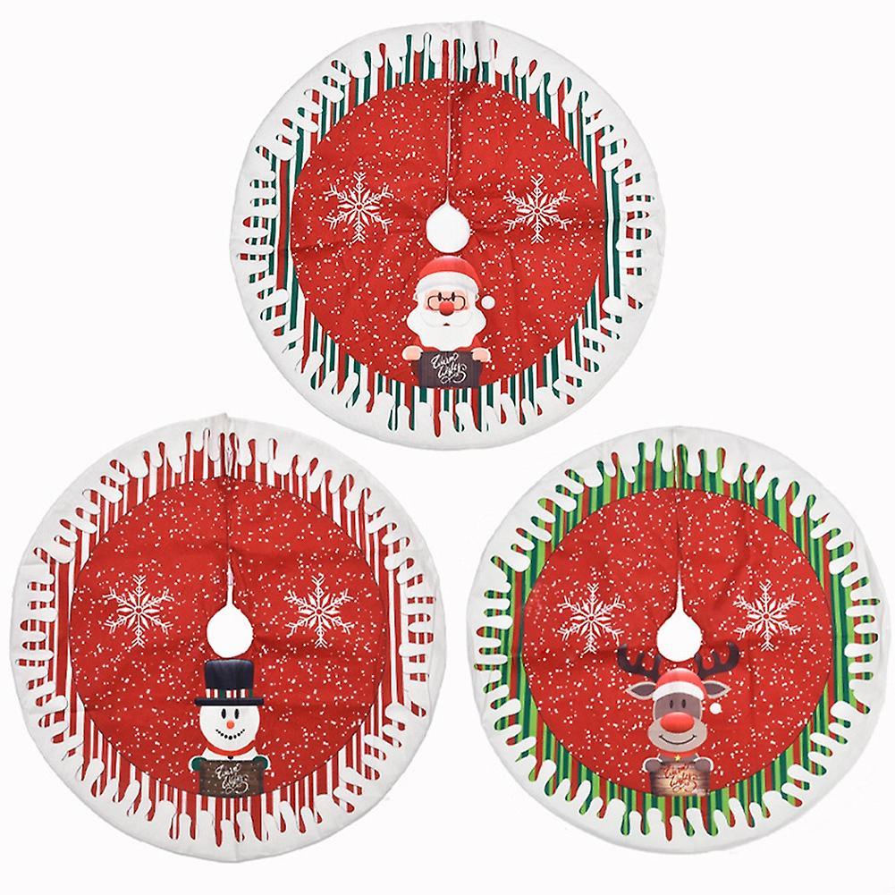Christmas Tree Skirt, Xmas Print Tree Skirt for Christmas,elk