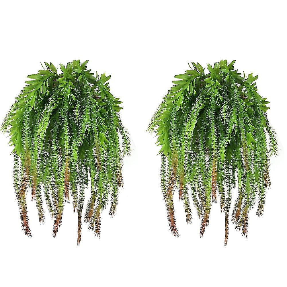 Real Touch Artificial Air Grass Green Leaves Home Green Outdoor Red