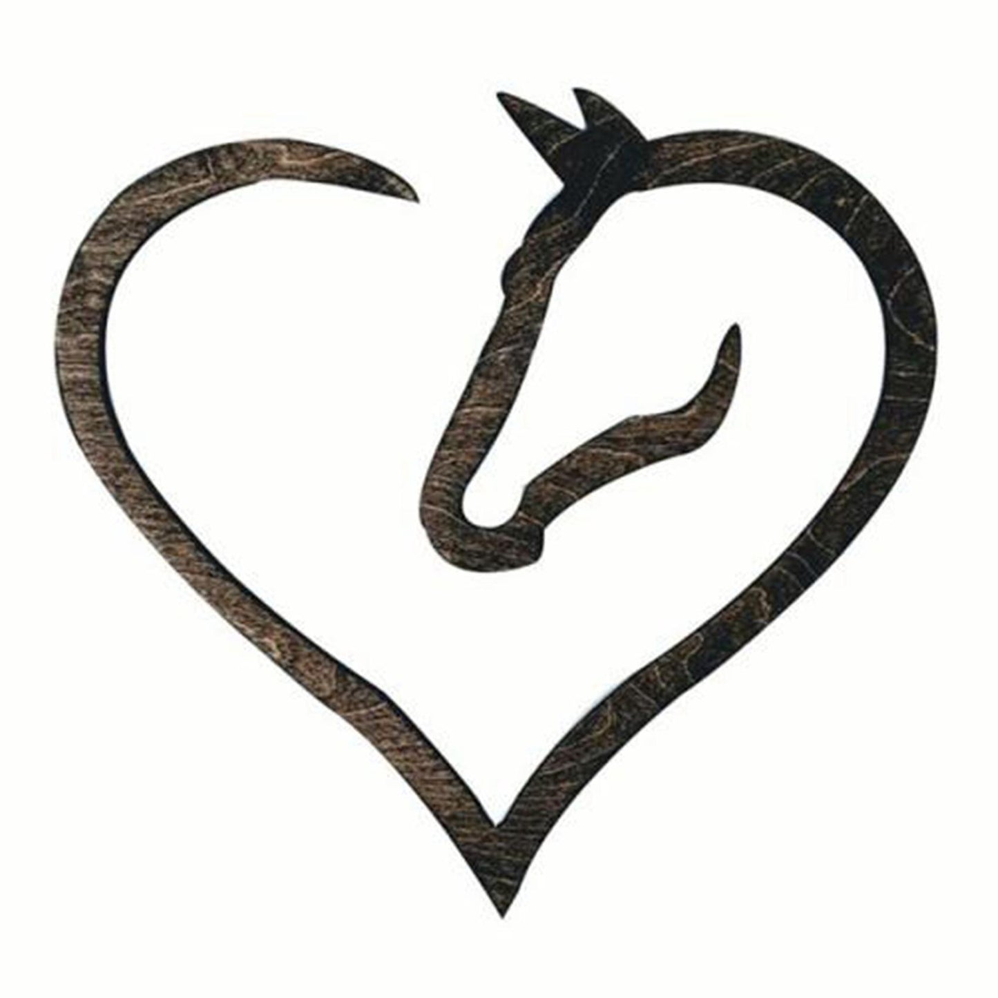 Hanging Love Horse Heart Wooden Wall Art Home Decor Wooden Horse
