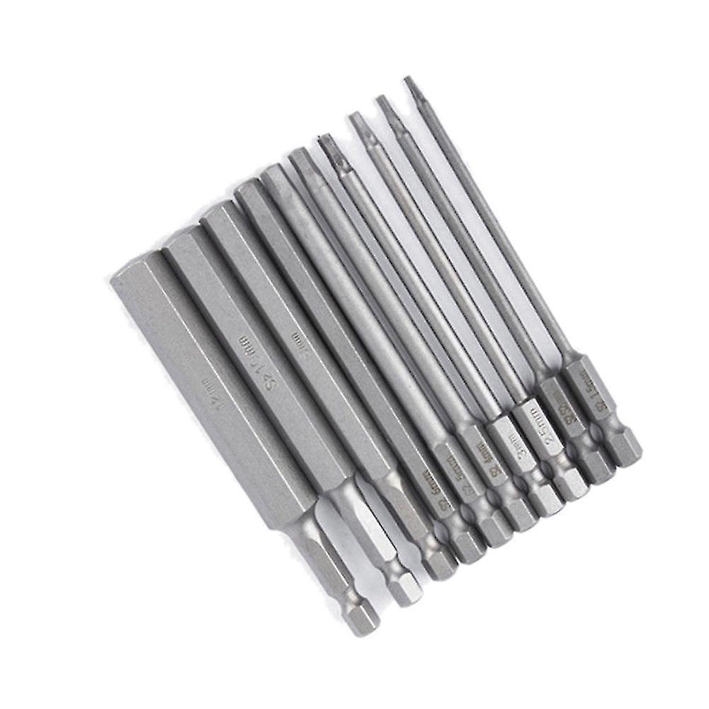10pcs Hex Head Hex Wrench Drill Bits Set 100mm Metric Hex