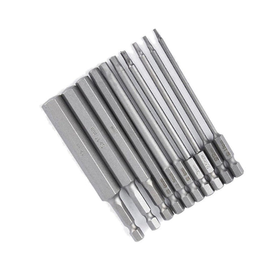 10pcs Hex Head Hex Wrench Drill Bits Set 100mm Metric Hex