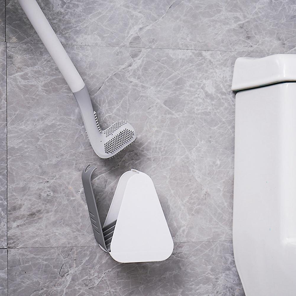 Golf Head Silicone Toilet Brush Cleaner Cleaning Brushes, Grey
