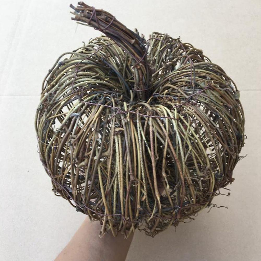 Dried Rattan Pumpkins Handmade Pumpkin Fall Diy Retro Autumn 15cm
