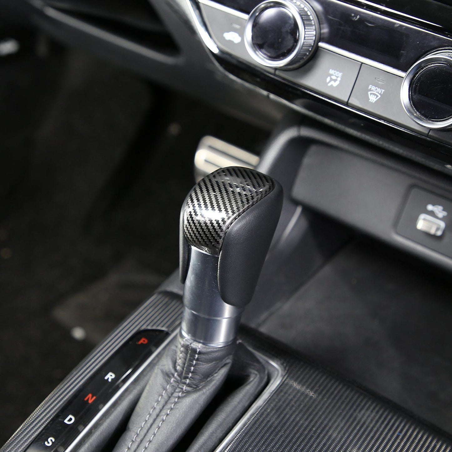 For 2022 Honda Civic 11th Stainless Steel Gear Shift Knob Cover Trim