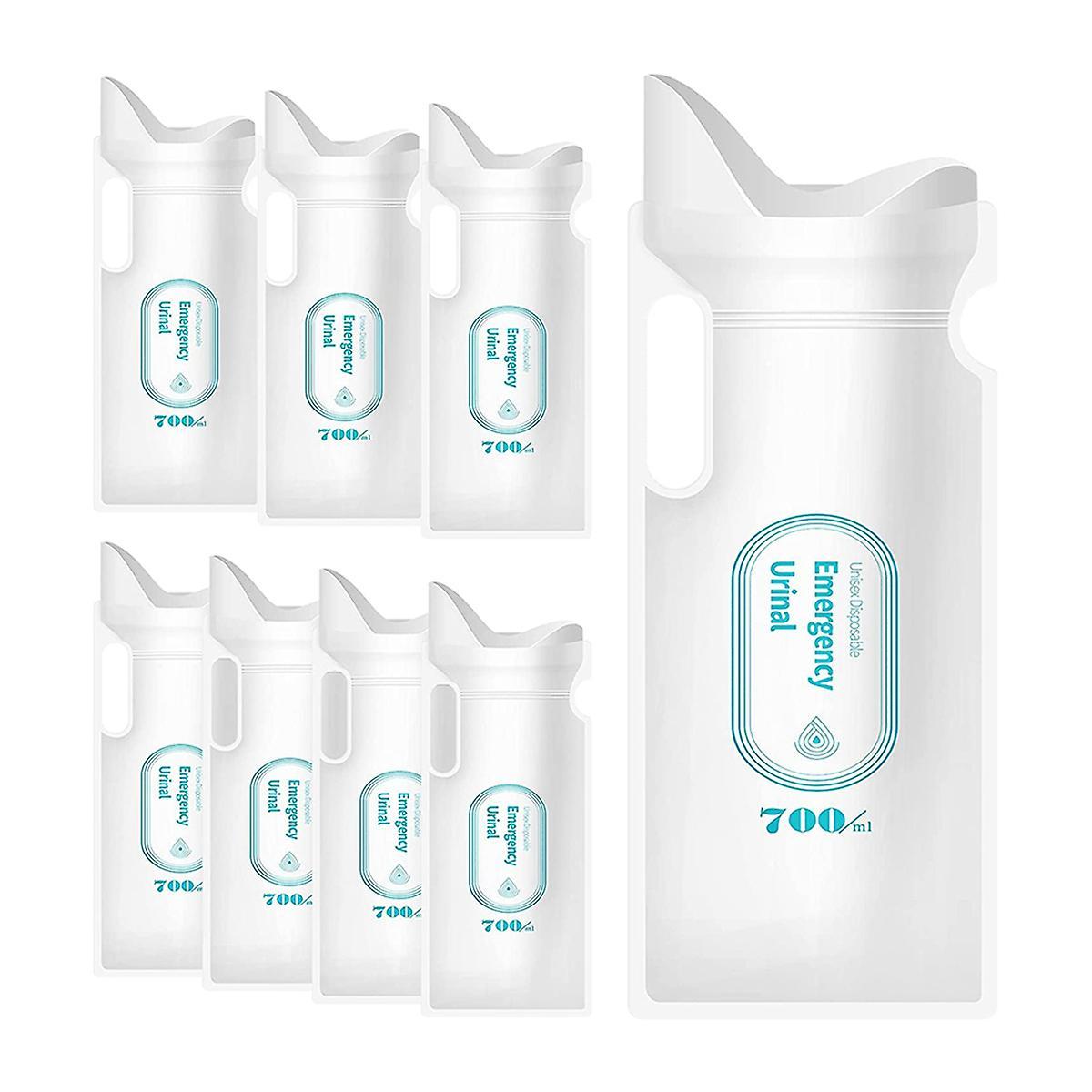 8pcs Disposable Urine Bags, 700ml Urine Bags for Man, Women