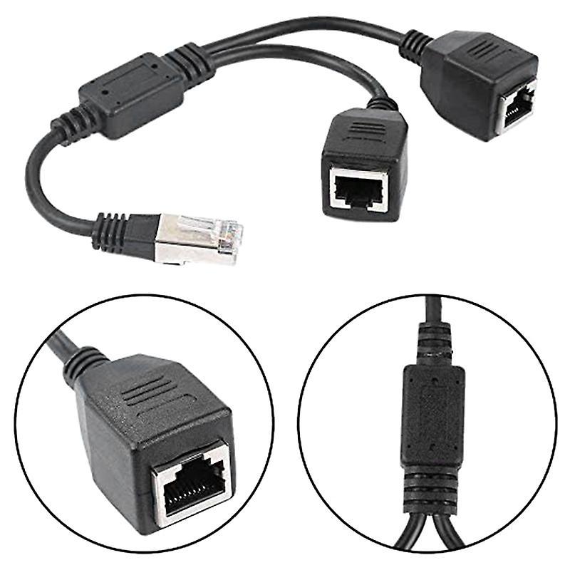 Rj45 1 Male to 2 Female Ethernet Splitter Cable for Super Cat5, Cat6
